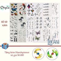 Combo 60 Tờ Xăm Dán Tattoo (2-15 Hình Mỗi Tờ) Otyla