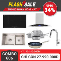 Combo 606 bếp Bosch, hút mùi và 4 món thiết bị bếp