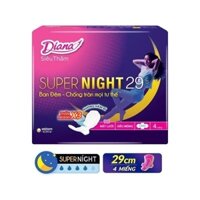 combo 6goi 24miến băng vệ sinh Diana ban đêm cánh dài 29cm thấm hút nhanh mặt lưới khô ráo thoán mát chống tràn