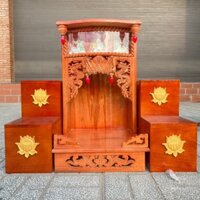 Combo 7 Bộ Bàn thờ Thần tài gỗ xoan , bục nhị cấp gỗ sồi đặt bàn thần tài thổ địa