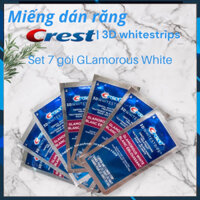 Combo 7 gói miếng dán trắng răng Crest Glamorous dành cho răng nhạy cảm