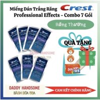 (Combo 7 gói ) Miếng dán trắng răng Crest Professional Effects siêu trắng dành cho răng thường đến răng khoẻ