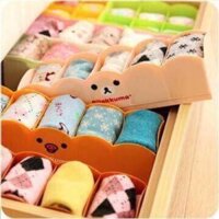 Combo 7 hộp chia 5 ngăn đựng tất và quần chip