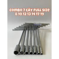 Combo 7 khóa vặn ốc chữ T 8,10,12,13,14,17,19 Rebel full size vặn mọi con ốc