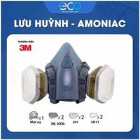 Combo (7 món) mặt nạ phòng độc 3M 7501, 7502 kết hợp phin lọc 3M 6006, tấm lọc bụi 5N11 cùng nắp giữ 501