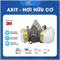 Combo (7 món) mặt nạ phòng độc 3M 6100/6200 với phin lọc 6003 kết hợp tấm lọc bụi 5N11 cùng nắp giữ 501