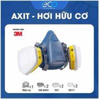 Combo (7 món) mặt nạ phòng độc 3M 7501, 7502 kết hợp phin lọc 3M 6003, tấm lọc bụi 5N11 cùng nắp giữ 501