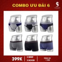 COMBO 7 quần lót nam màu tối SEAHORSE