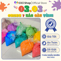 Combo 7 sắc bột màu kỷ yếu từ màu thực phẩm an toàn cho người sử dụng - 7 màu (1kg/màu)