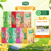 [COMBO 7] Trà Cozy Hoà Tan Ice Tea (7 hộp x 16 gói) Gồm Đào, Dâu, Vải, Chanh Dây, Sâm Bí Đao, Chanh, Ổi Hồng