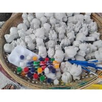 Combo 70 tượng mini siêu rẻ - tượng thạch cao tô màu lộn xộn đủ mẫu