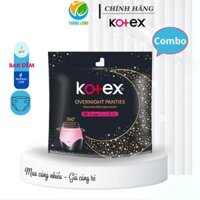 Combo 8 Băng Vệ Sinh KOTEX Ban Đêm Dạng Quần Size ML 2 Miếng