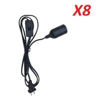 Combo 8 Đui đèn E27 liền dây 3 mét có công tắc