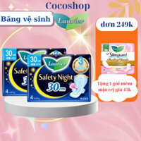 [Combo 8 gói] Băng vệ sinh ban đêm  Laurier 30cm 4 miếng