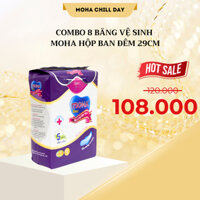 COMBO 8 gói băng vệ sinh ban đêm MOHA cao cấp hộp 5 miếng cao cấp