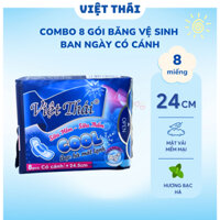 COMBO 8 gói băng vệ sinh có cánh VIỆT THÁI hộp 8 miếng