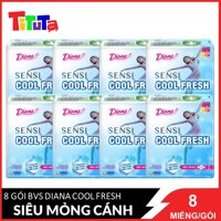 Combo 8 Gói Băng Vệ Sinh Diana Cool Fresh Siêu Mỏng 8 Miếng  Gói