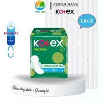 Combo 8 gói băng vệ sinh hằng ngày, băng vệ sinh Kotex Freedom Maxi (8 Miếng/Gói)