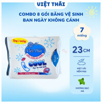 Combo 8 gói băng vệ sinh không cánh Việt Thái gói 7 miếng kháng khuẩn