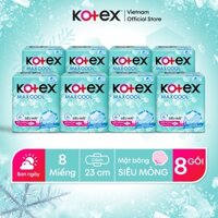 Combo 8 gói Băng vệ sinh KOTEX Max Cool Siêu Mỏng Cánh 8miếng/gói