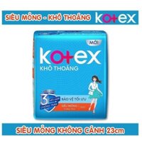 Combo 8 Gói băng vệ sinh Kotex Siêu Mỏng Không Cánh 23cm - Mỗi Gói 8 Miếng - HSD luôn mới