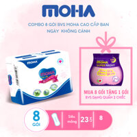 COMBO 8 GÓI BĂNG VỆ SINH MOHA CAO CẤP KHÔNG CÁNH SIÊU MỀM - CHỐNG TRÀN