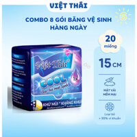 COMBO 8 gói băng vệ sinh Việt Thái hàng ngày dạng hộp 20 miếng