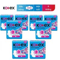 Combo  8 Gói Băng Vệ Sinh Kotex Siêu Mỏng Cánh 23cm ( 8 Miếng )