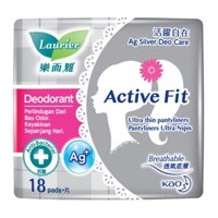 Combo 8 Gói BVS Laurier Active Fit Hàng Ngày Phân Tử Bạc 2 Tác Động Kháng Khuẩn 18 Miếng Nhập Khẩu Thái Lan