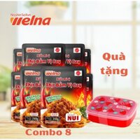 Combo 8 Gói Xốt Mì Ý Thịt Bằm Cay [TẶNG KÈM HỘP NHỰA CAO CẤP] Nisshin Seifun Welna