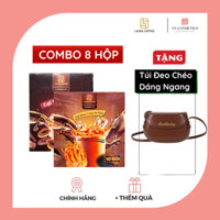 Combo 8 Hộp Cà Phê Laura Sunshine Nhật Kim Anh (Tặng túi đeo chéo dáng ngang - Màu sắc ngẫu nhiên)