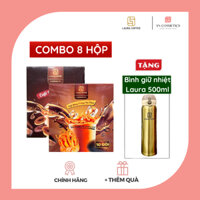 Combo 8 Hộp Cà Phê Laura Sunshine Nhật Kim Anh (Tặng bình giữ nhiệt 500ml - Mẫu ngẫu nhiên)