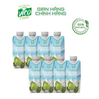 Combo 8 Hộp Nước Dừa Tươi Vico Fresh 330ml (nguyên chất không đường)