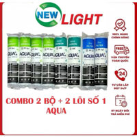 Combo 8 lõi lọc nước AQUA, bao gồm 4 lõi số (1), 2 lõi số (2), 2 lõi số (3)