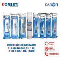 Combo 8 lõi lọc nước Karofi chính hãng dùng cho máy lọc nước Karofi O-i128 - Hàng Chính Hãng