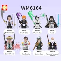 COMBO 8 Mini Đồ Chơi Lắp Ráp Nhân Vật Anime Bleach Sứ Mệnh Thần Chết Ichigo Renjin Gin WM6164 - Mô Hình Nhân Vật
