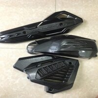 Combo 8 món ốp sơn cacbon cho xe AIR BLADE 2016 - 2019 (ốp pô, pô E, quạt, mão, đồng hồ, nắp xăng, con sò, gác chân sau)