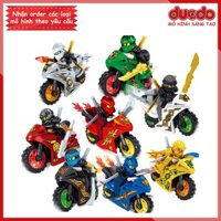 Combo 8 nhân vật Ninjago đua xe đại chiến - Đồ chơi Lắp ghép Xếp hình Minifigures Mini Ninja Mô hình LeLe 31050 11500