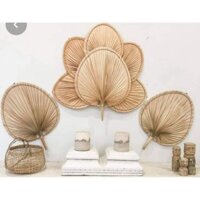 Combo 8 quạt lá cọ trang trí decor y hình