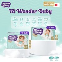 [COMBO 8] Tã dán/quần Nhật Bản Wonder Baby, 5 lớp siêu thấm hút, size Dán NB72/S56/M48, Quần M62/L42/XL39/XXL36