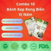 Combo 8 Túi (Tổng 960g) Bánh Kẹp Gạo Lức Rong Biển Nấm ❤️FREESHIP❤️ (8 gói 16 thanh)x8 126 Gói