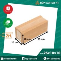 Combo 80 hộp carton, thùng giấy cod gói hàng, hộp bìa carton đóng hàng giá rẻ 25x10x10 - Bao Bì 285