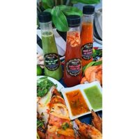Combo 9 chai nước chấm hải sản,đồ nướng,nước trộn gỏi, Muối Ớt Xanh Mù Tạt , Muối Ớt Đỏ Lá Chanh, Nước trộn gỏi ROXANA