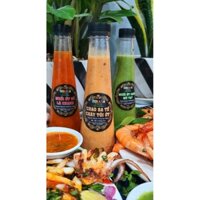 Combo 9 chai nước chấm hải sản,đồ nướng,Muối Ớt Đỏ Lá Chanh, Muối Ớt Xanh Mù Tạt, Chao Sa Tế Cháy Tỏi Ớt ROXANA
