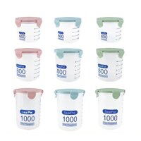 Combo 9 hộp nhựa tròn đựng thực phẩm có nắp nhựa PP - 5 Yuan
