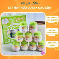 Combo 9 hũ hạt mix sẵn gạo sữa Chubby nấu cháo bổ sung chất dinh dưỡng cho bé ăn dặm trên 6 tháng