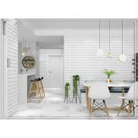 COMBO 90 TẤM TRẮNG] Xốp dán tường 3d giả gạch MÀU TRẮNG kích thước 70 x 77x4 cm giá rẻ tại Hà Nội