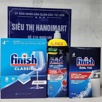 Combo 90 viên rửa bát finish classic + muối rửa chén finish 1.5kg + Nước làm bóng 800 dùng cho máy rửa bát