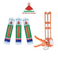 Combo A200 (Trong) Amonra Silicone kèm súng bắn keo tiện lợi,chắc chắn,keo bơm đều
