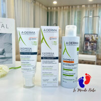 Combo Aderma Exomega Allergo gồm kem dưỡng ẩm và sữa tắm cho da khô, chàm sữa, da cơ địa, dị ứng, eczema skincare cream